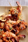 Gegrillter Fisch und Meeresfrüchte