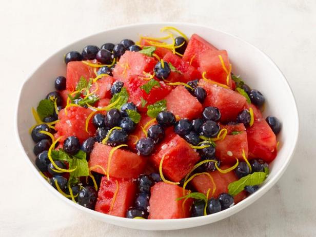Zubereitung - Wassermelonen- und Blaubeer-Fruchtsalat