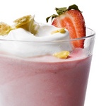 Erdbeer-Eiscreme-Shake