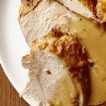 Truthahn mit Butter und Paprika gebacken