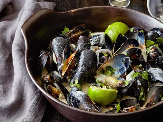 Zubereitung - Muscheln mit Kokosmilch und Curry