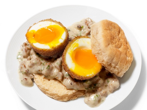 Zubereitung - Frittierte Eier mit Fleischsoße