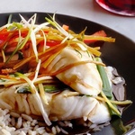 Gedämpfter Fisch nach asiatischer Art