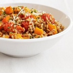 Warmer Kürbis-Weizenkornsalat