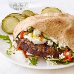 Vegetarische Burger nach arabischer Art