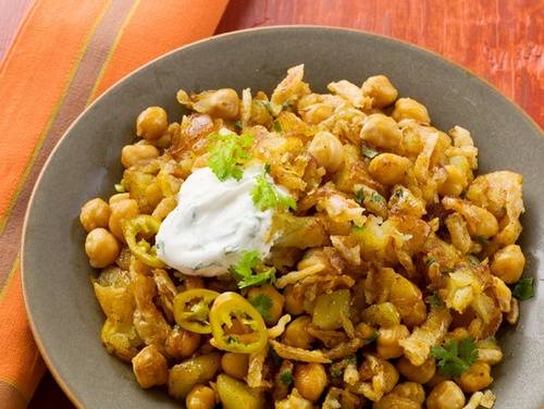 Zubereitung - Gebratene Kartoffeln mit Kichererbsen