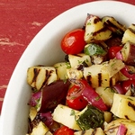 Gegrillter Kartoffelsalat mit Zucchini und Aubergine