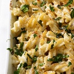 Gebackene Fusilli-Nudeln mit Käse