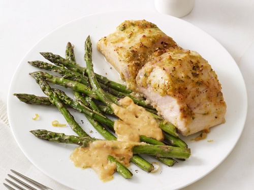 Zubereitung - Gebratener Mahi-Mahi mit Spargel und Mandelsauce