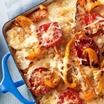 Kartoffelgratin mit Tomaten und Paprika