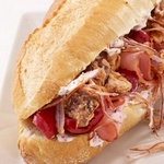 ساندوتش بو-بوي مع لحم الخنزير والفطر