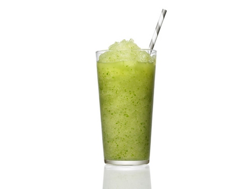 Wie man Melonen-Slush mit Minze zubereitet