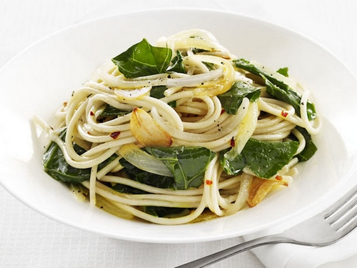 Zubereitung - Spaghetti mit Knoblauch und Grünkohl