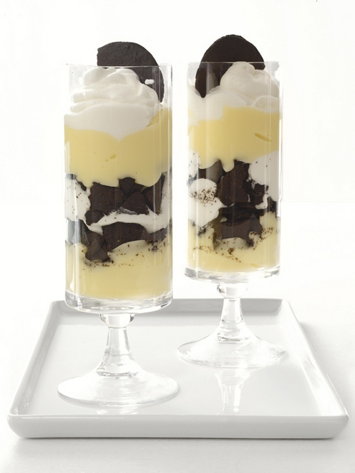 Rezept für amerikanisches Schokoladenkekse-Parfait
