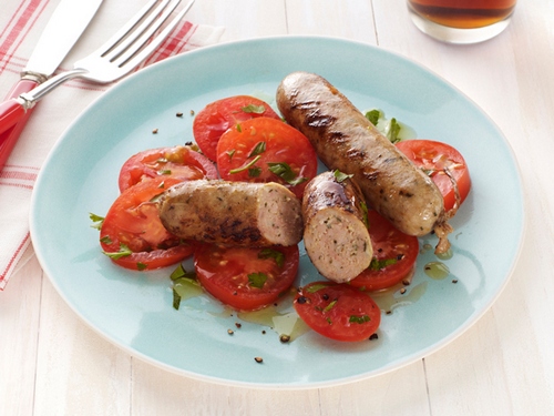 Rezept für hausgemachte Hähnchen-Feta-Wurst