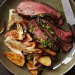 Rindersteak mit würziger Pesto-Sauce