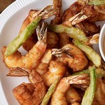 Frittierte Büffelgarnelen