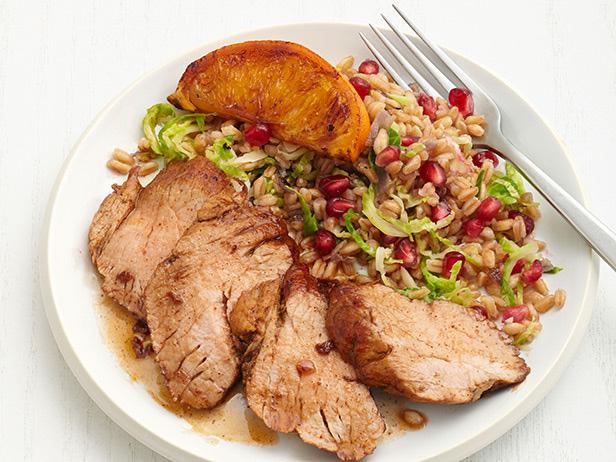 Rezept für - Zitronenglasiertes Schweinefleisch mit Farro