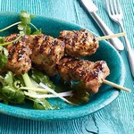 Schweinefleisch-Kebab mit Kreuzkümmel und Chili