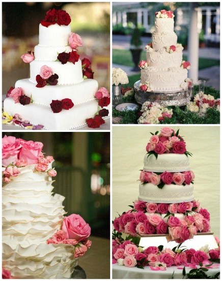 Kuchen mit frischen Blumen verzieren