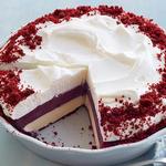 Roter Samt-Blaubeer-Eiscremekuchen