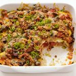 طاجن لحم الخنزير والكوسا