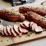 Schweinefilet in Balsamicosauce gebacken