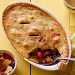 Blaubeer-Pfirsich-Cobbler