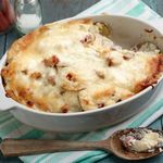 Kartoffelauflauf mit Schinken