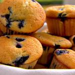 Blaubeermuffins mit Sauerrahm