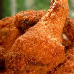Hähnchen in Käsepanade, im Ofen in einer Kefirmarinade