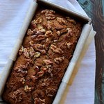 Kürbisbrot mit Apfelwein, Rosinen und Walnüssen