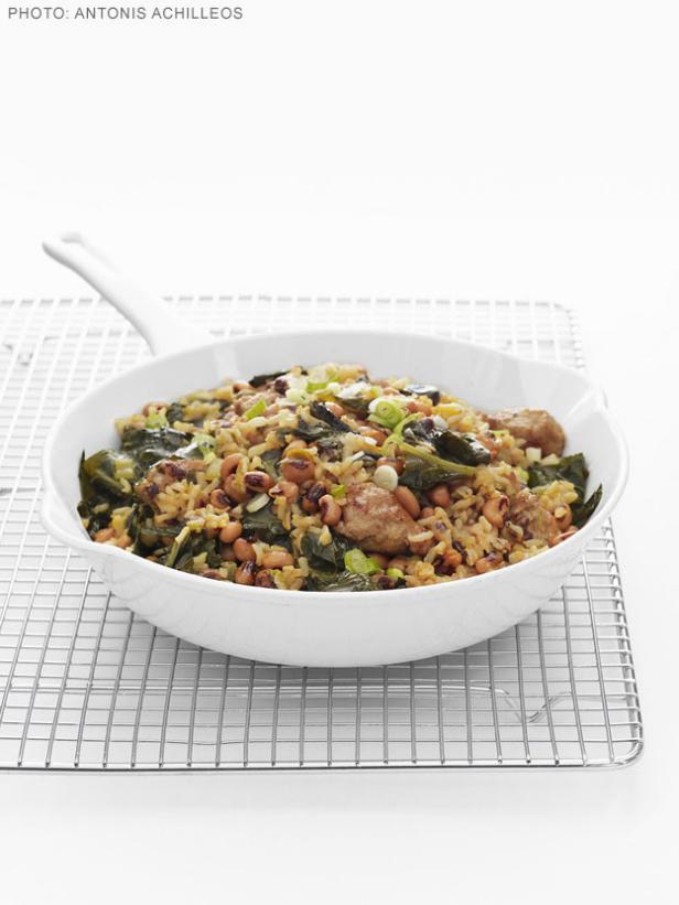 طريقة تحضير - الكرنب الأخضر المطهو ​​على الطريقة الكاريبية مع الأرز