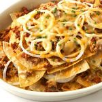 Nachos mit Chorizo, Bohnen und Käse