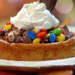 Kürbiskuchen mit flüssiger Füllung