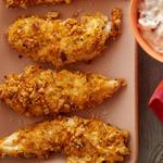 Hähnchenstreifen mit einer würzigen Dip-Sauce