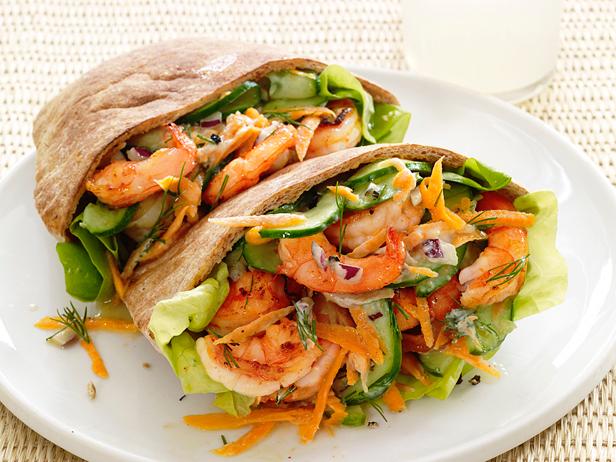 Zubereitung - Pita mit Garnelensalat