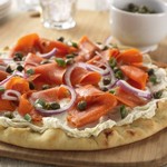 Pizza mit Räucherlachs