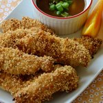 دجاج مقلي مع صلصة الزنجبيل