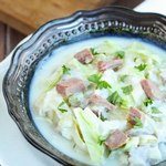 Irische Sahnesuppe mit Corned Beef