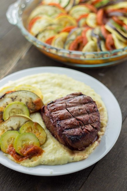 Zubereitung - Rinderfiletsteak mit Blauschimmelkäse-Polenta