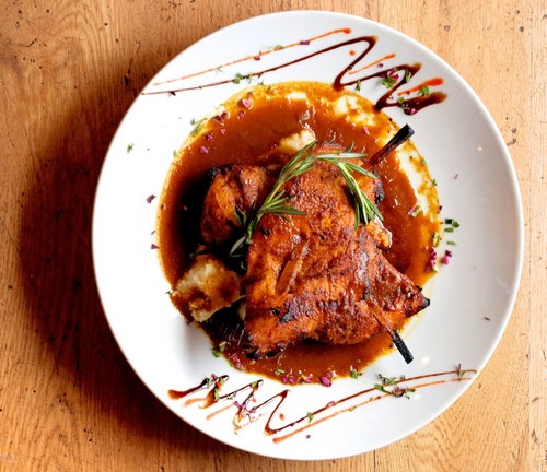 Zubereitung - Hähnchenbrust mit Jalapeño-Mango-Sauce