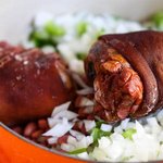 لحم خنزير مطهو على الطريقة الكوبية مع الفاصوليا