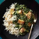 Saag Paneer – gebratener Käse mit Spinat