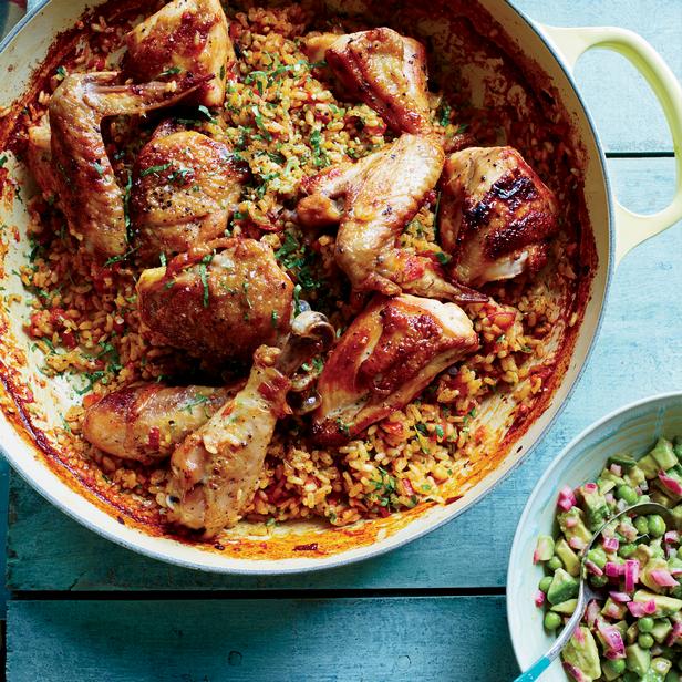 طريقة تحضير الدجاج مع الأرز "أروز كون بولو"