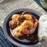 Tapas mit Garnelen und Chorizo