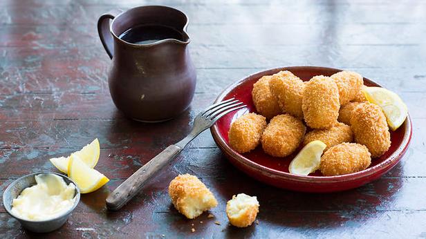 Zubereitung - Kartoffelkroketten mit getrocknetem Kabeljau