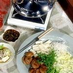 Shabu-Shabu mit Rindfleisch und Pilzen