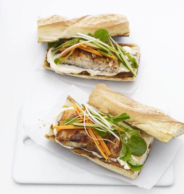Zubereitung - Vietnamesisches Fischsandwich "Banh Mi"