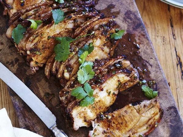 Zubereitung - Gebratenes Schweinefilet mit Kräutern
